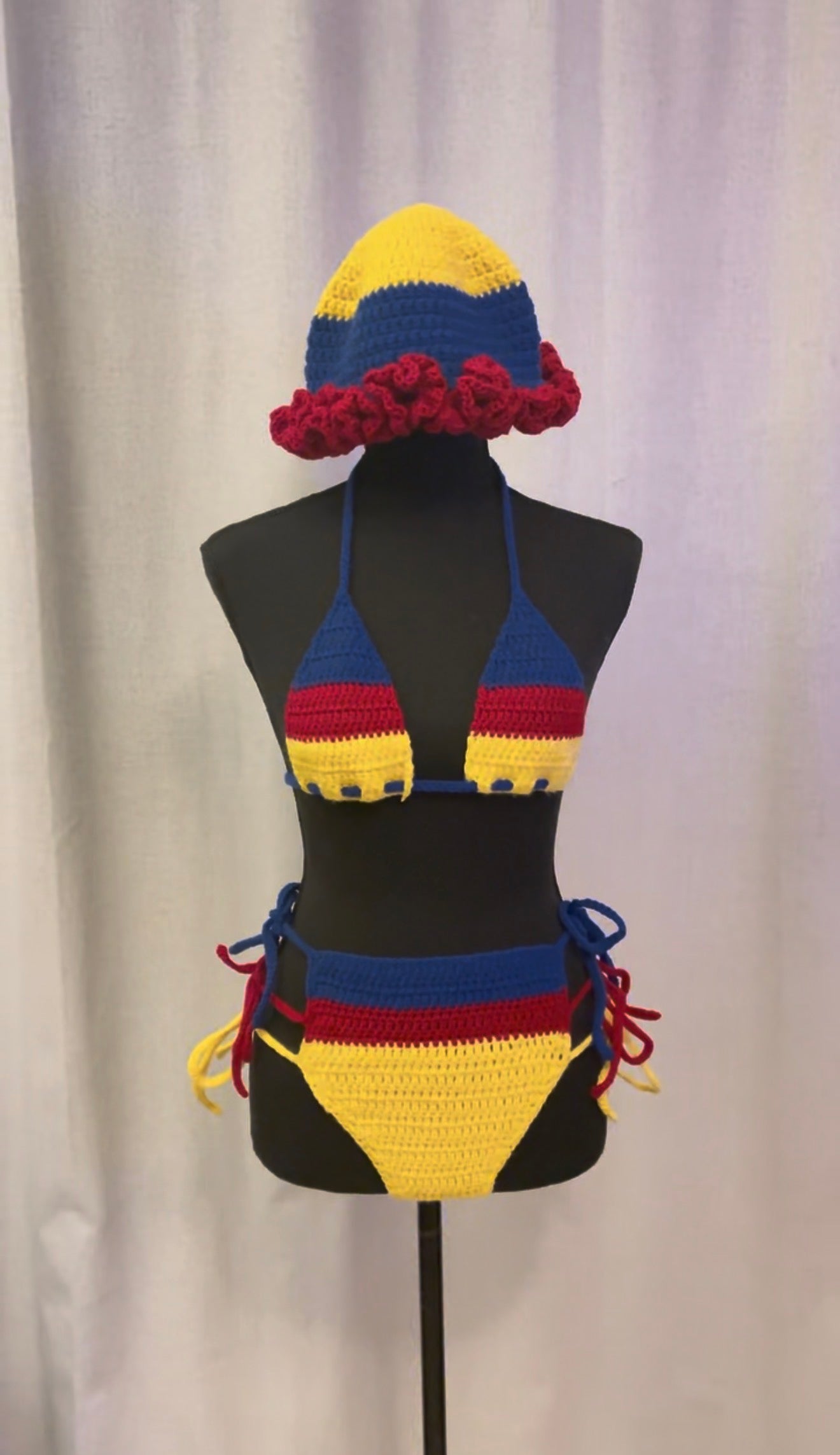 đź‘‘ Snow White Inspired Crochet Bikini & Hat Set