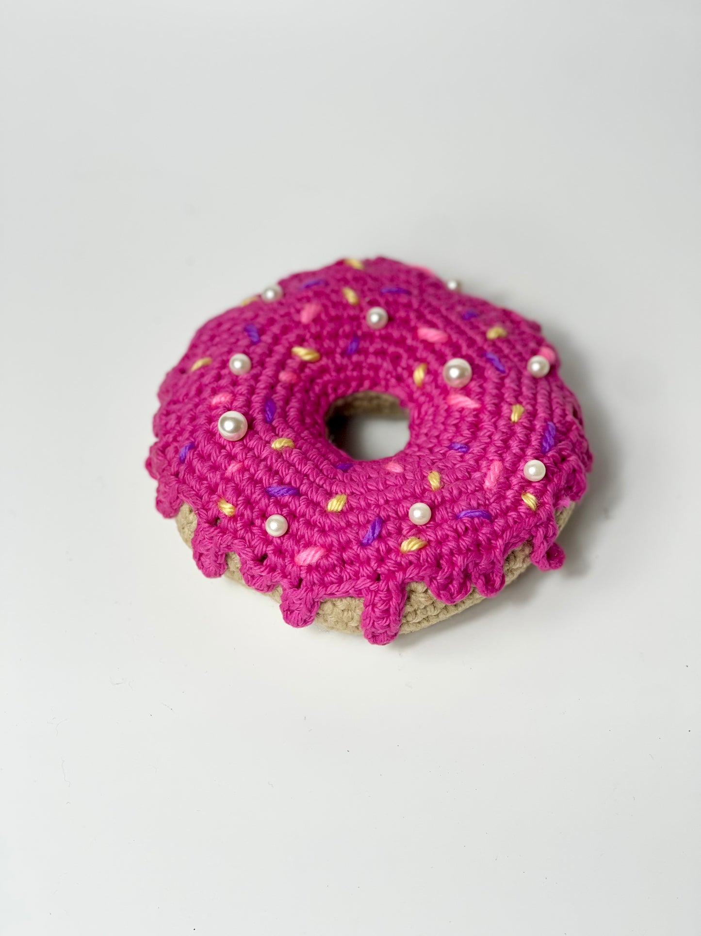 Handmade Crochet Donut Paperweight