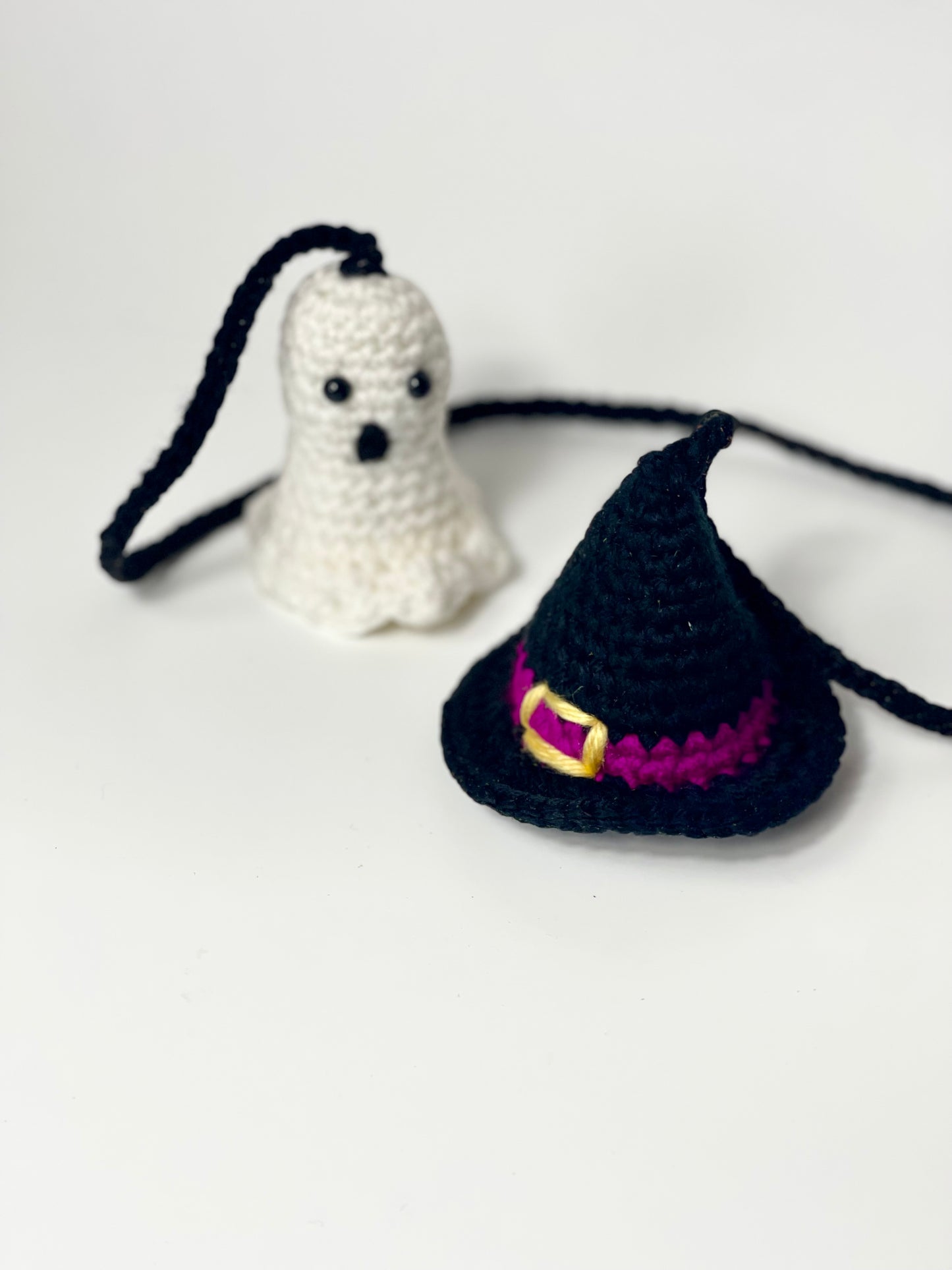 Ghost and Witch Hat Car Hanger/Purse Charm