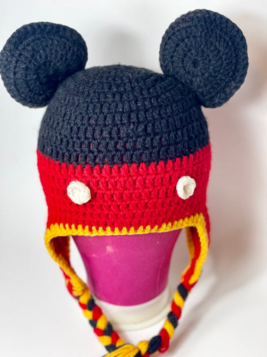 Handmade Crochet Mickey Mouse Hat