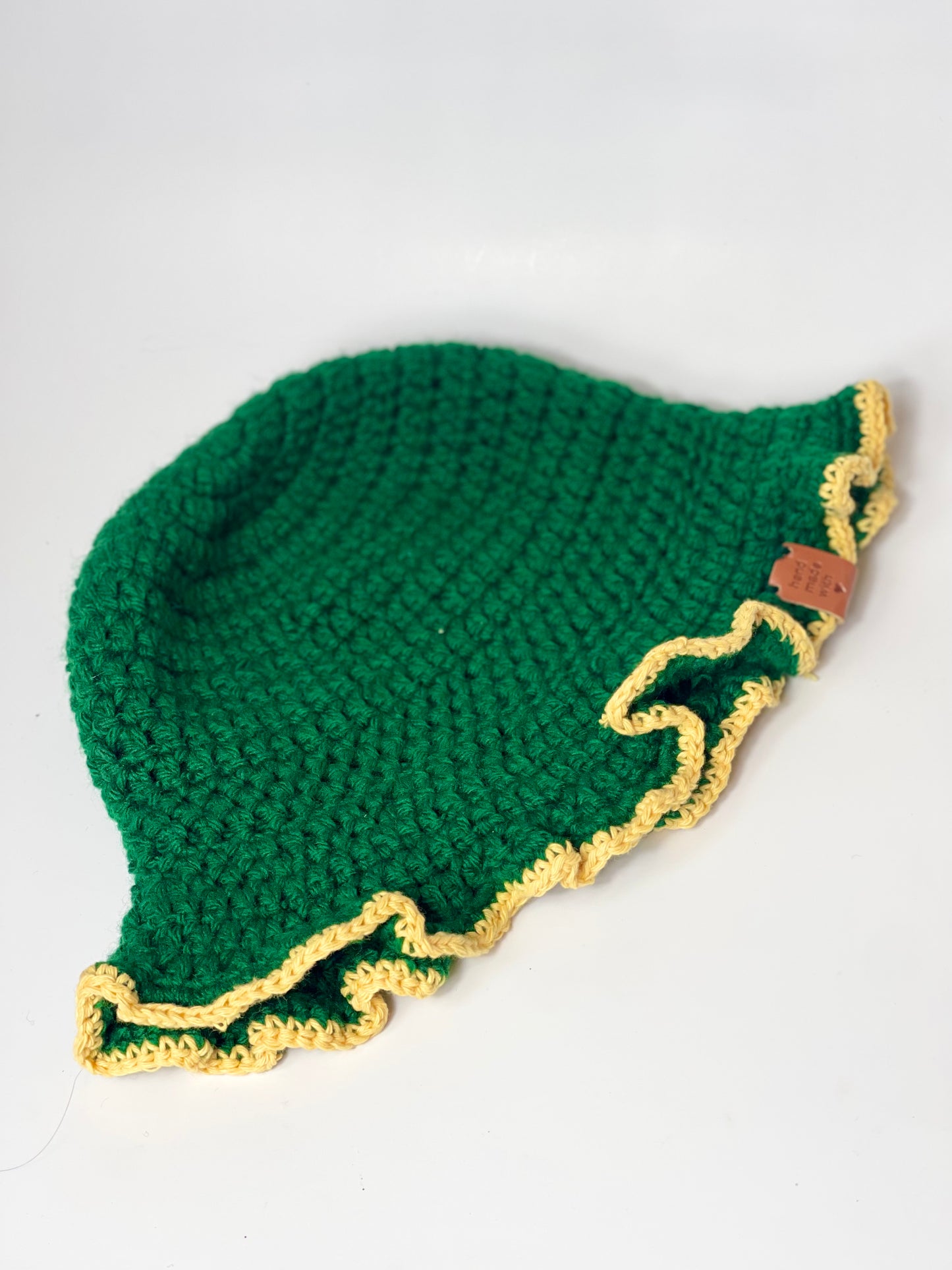 Crochet Ruffle Trim Hat