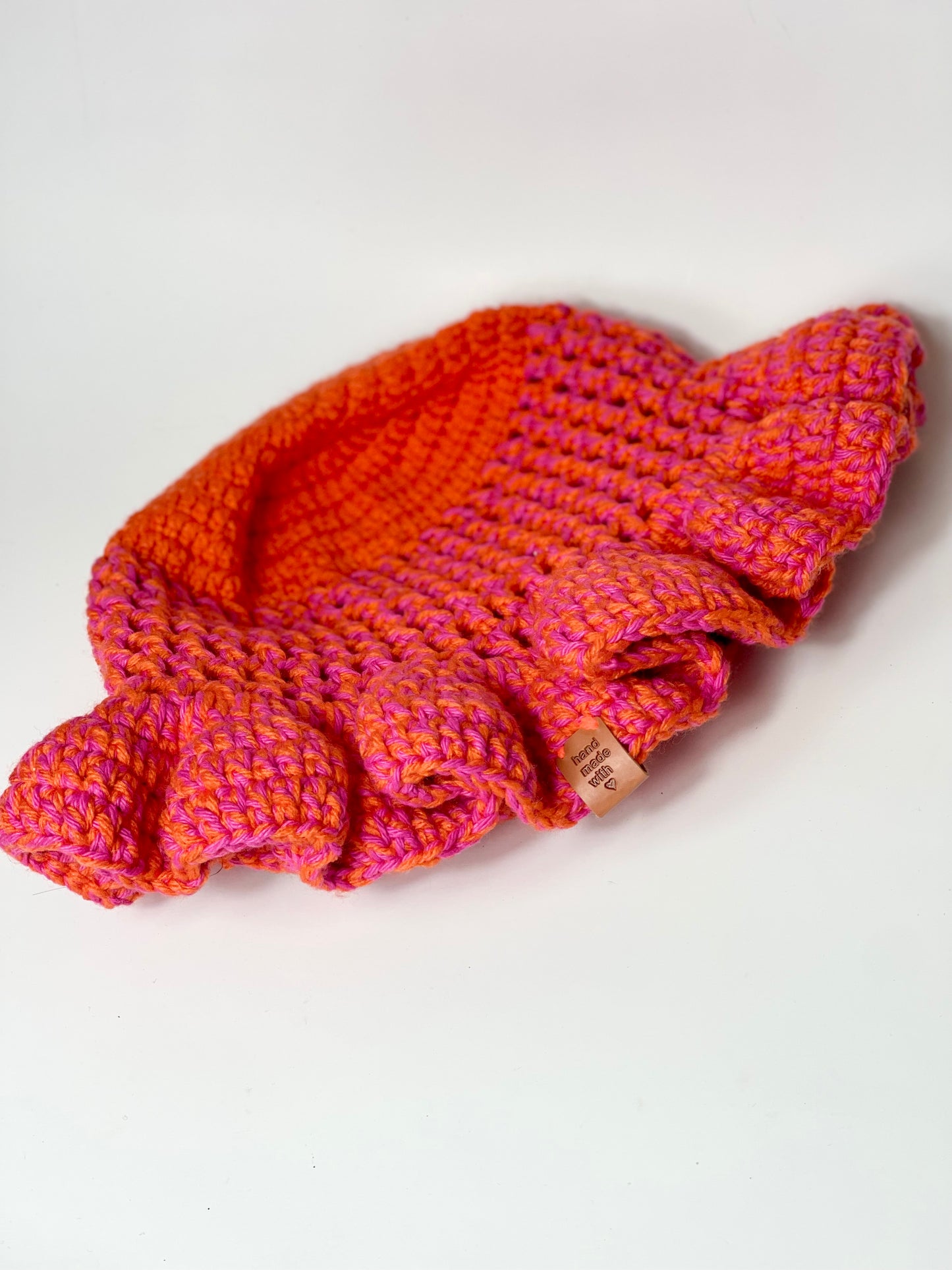 Handmade Crochet Ruffle Trim Hat