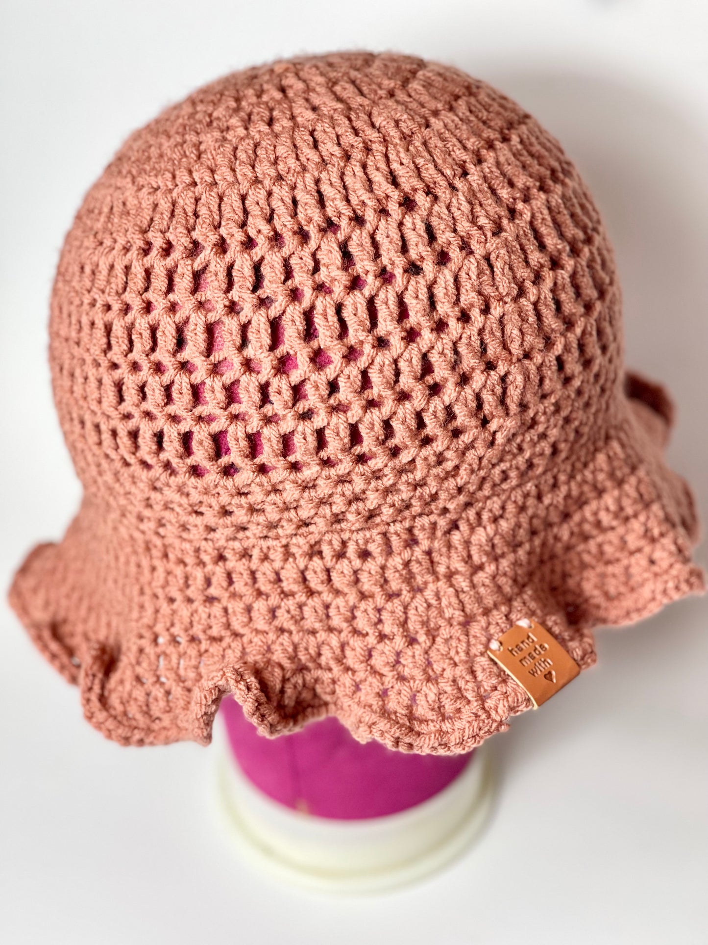 rose Ruffle Trim Hat