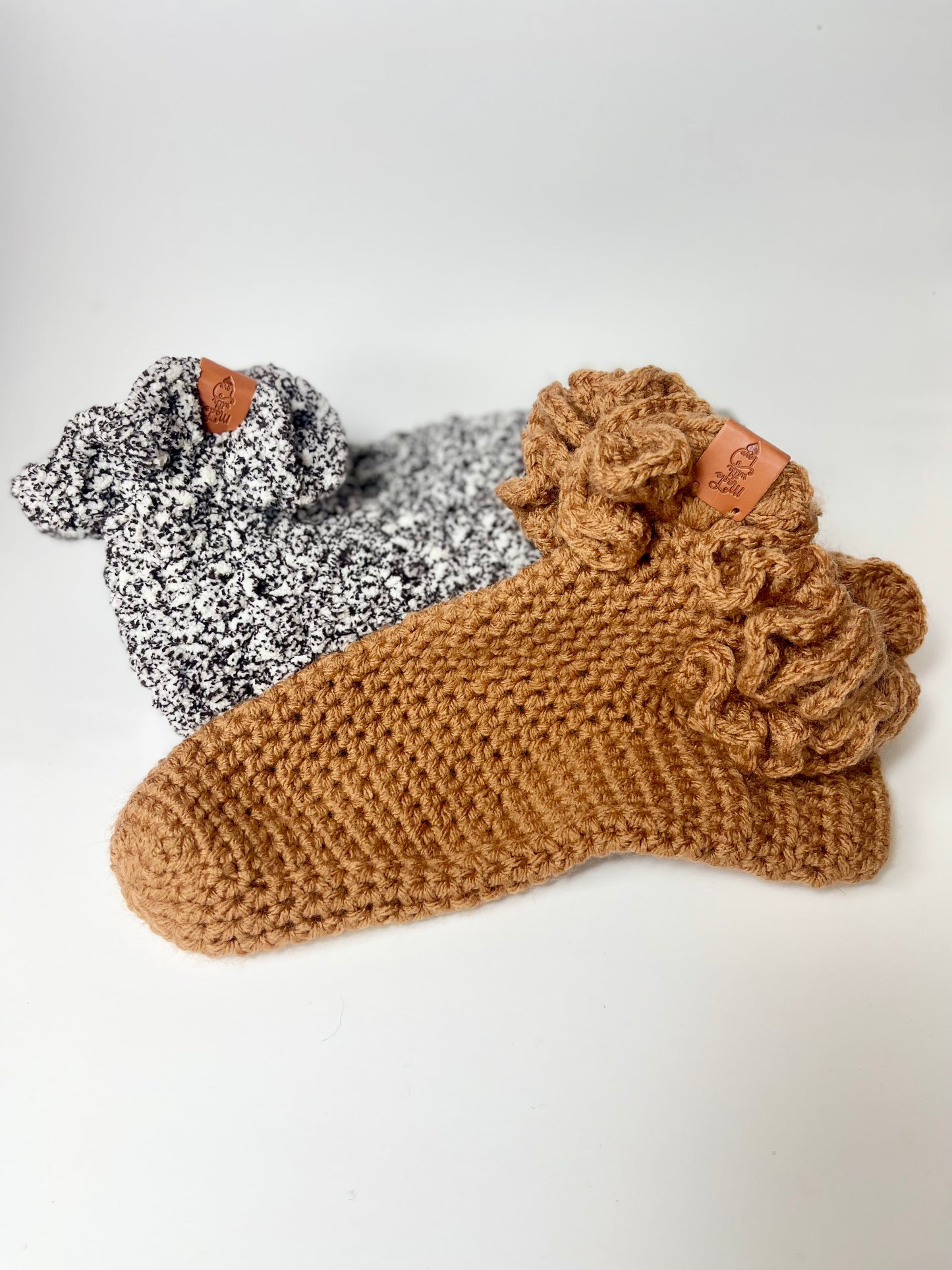 Handmade Crochet Ruffle Socks