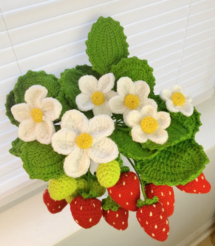Crochet Strawberry Plant