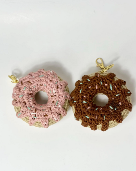 Handmade Crochet Donut Keychain