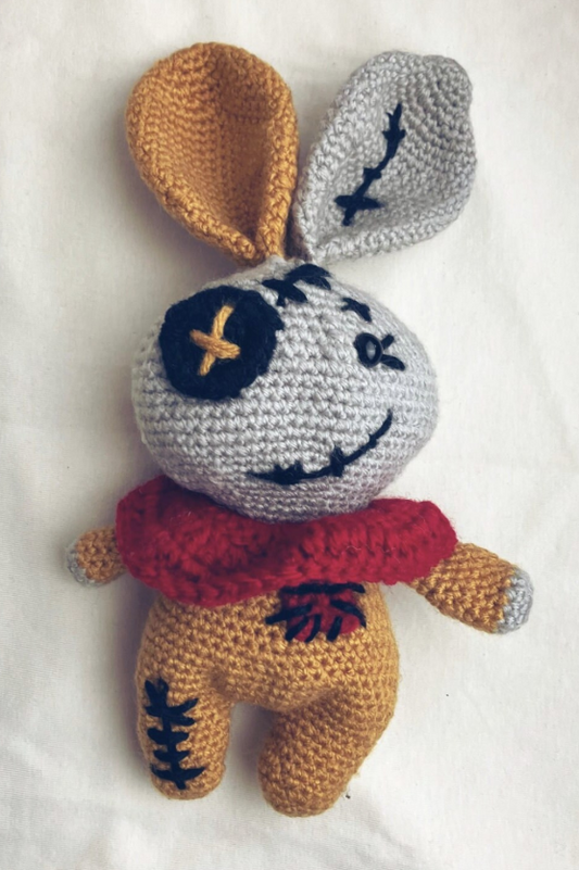 Handmade Crochet Amigurumi Zombie Bunny