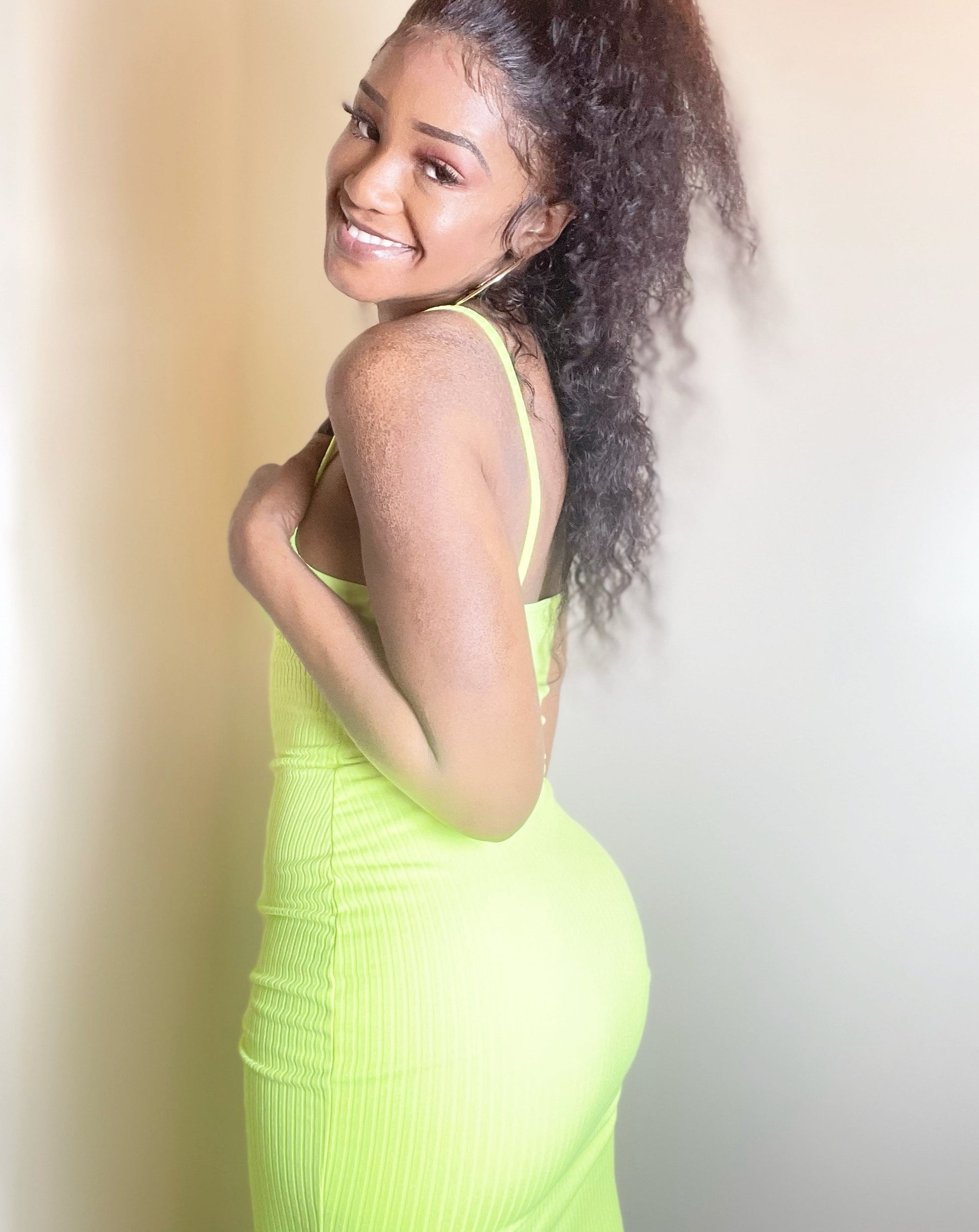 Catchin Flights Dress (Neon Green) - BOSSED UP FASHION