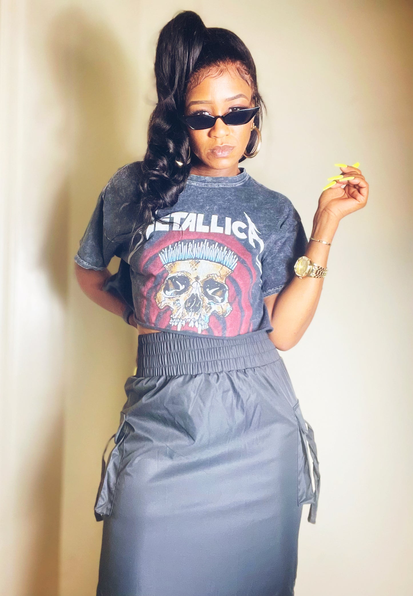 Windbreaker Cargo Maxi Skirt