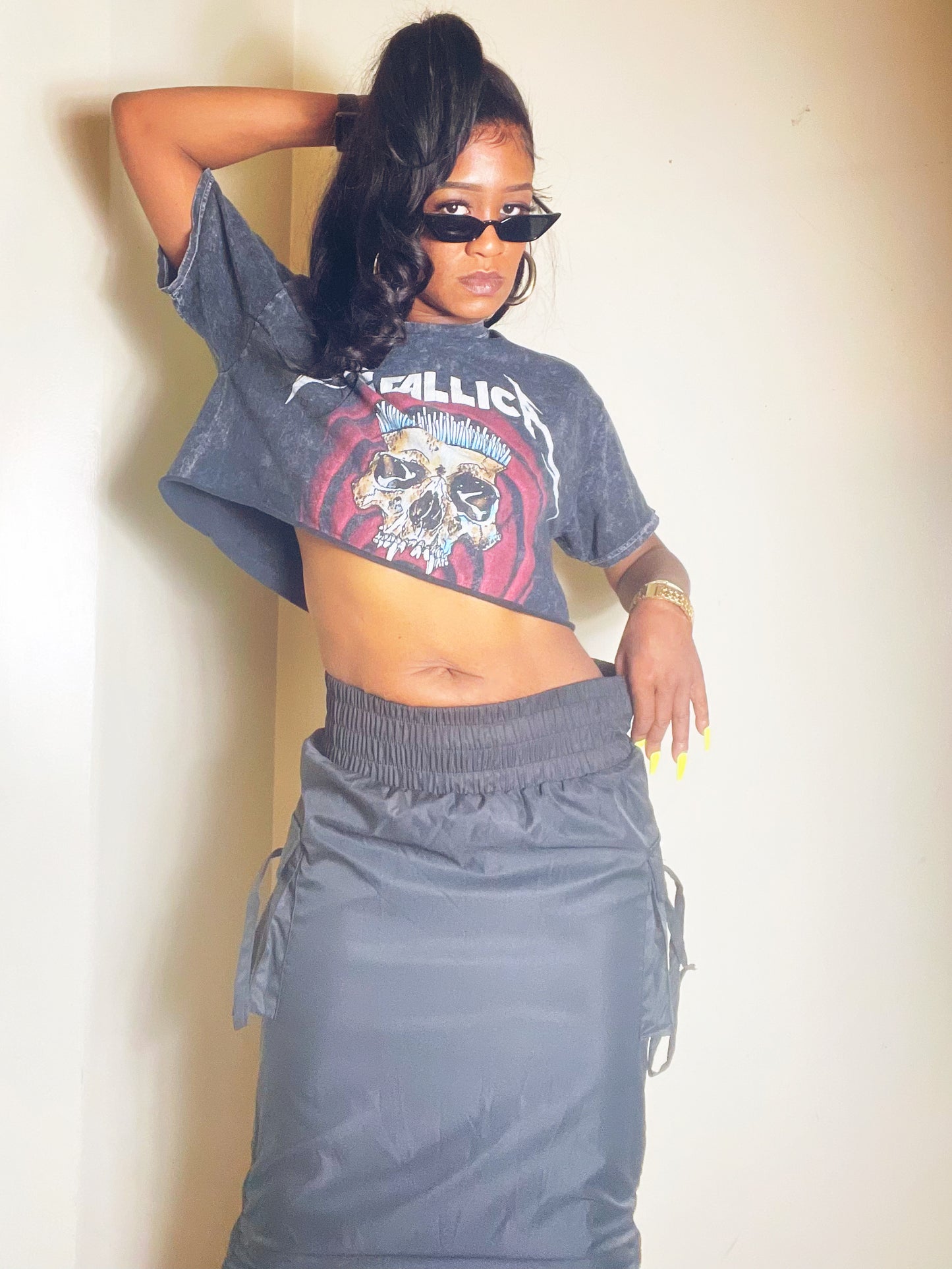 Windbreaker Cargo Maxi Skirt
