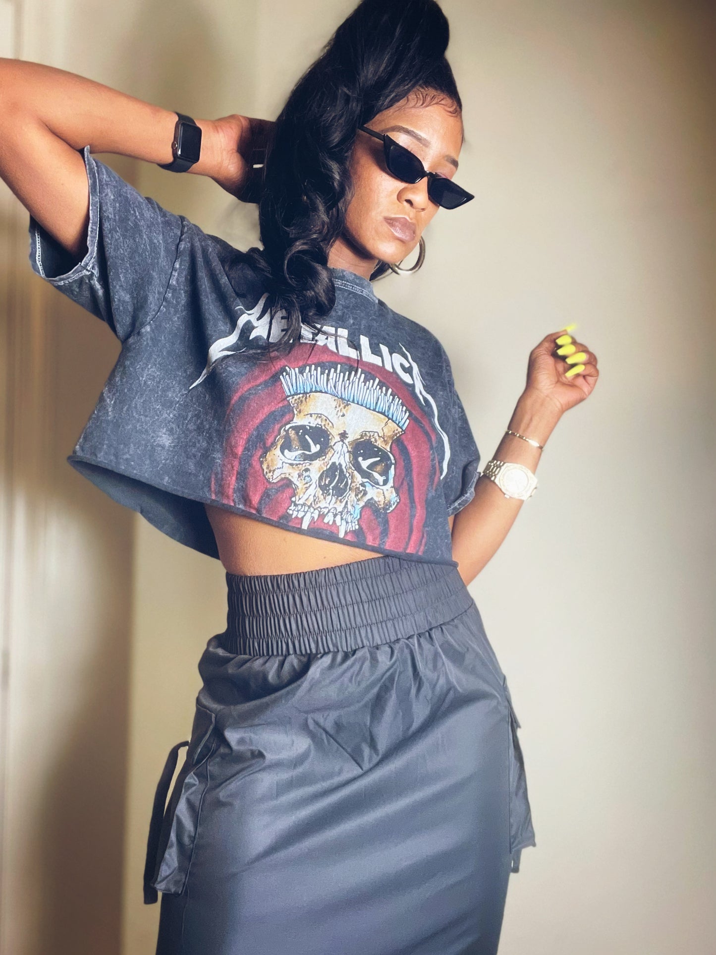 Windbreaker Cargo Maxi Skirt