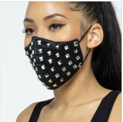 Studded Face Mask - BOSSED UP FASHION