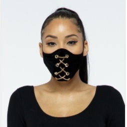 Velvet Chain Face Mask - BOSSED UP FASHION