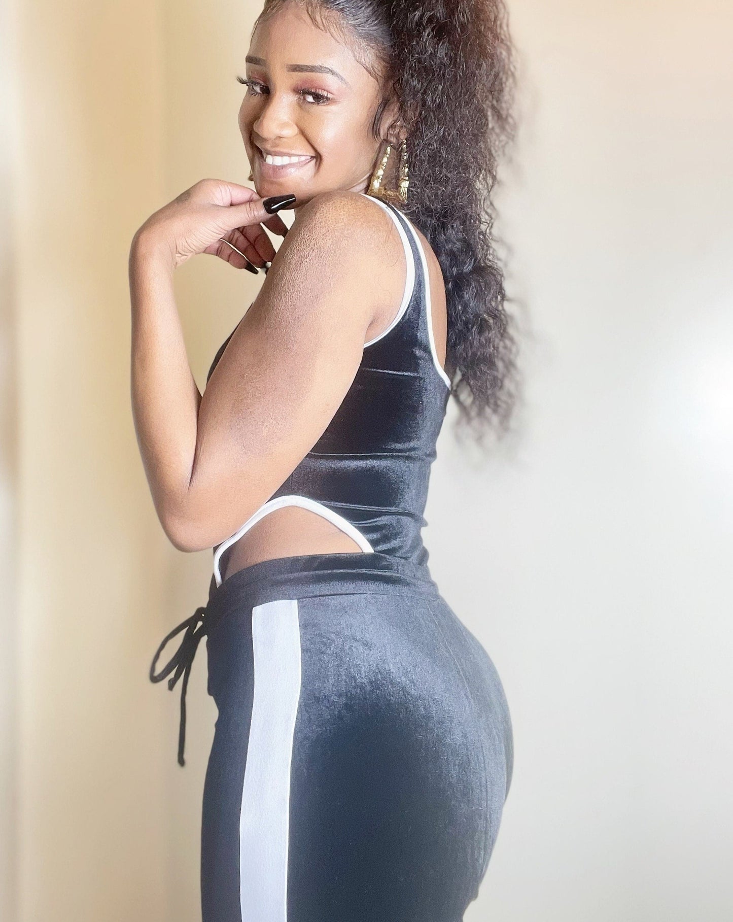 Goal chaser Velour Two-piece Jumpsuit - BOSSED UP FASHION