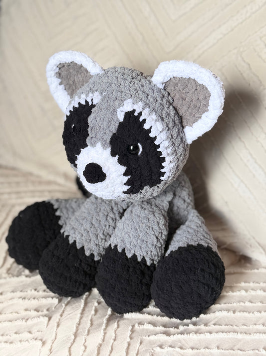 Handmade Crochet Raccoon Plushie