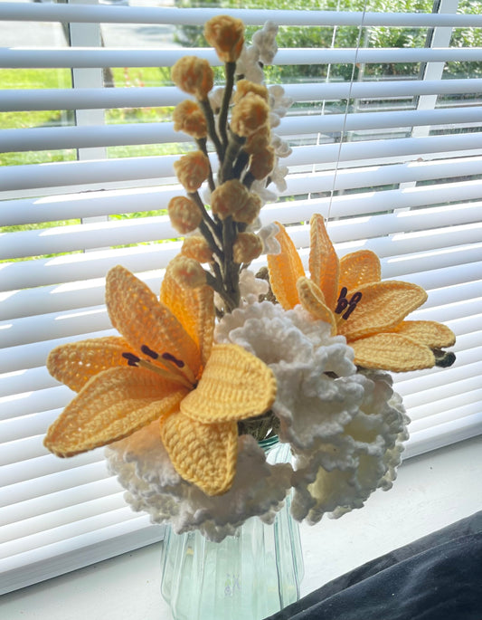 Crochet Flower Arrangement