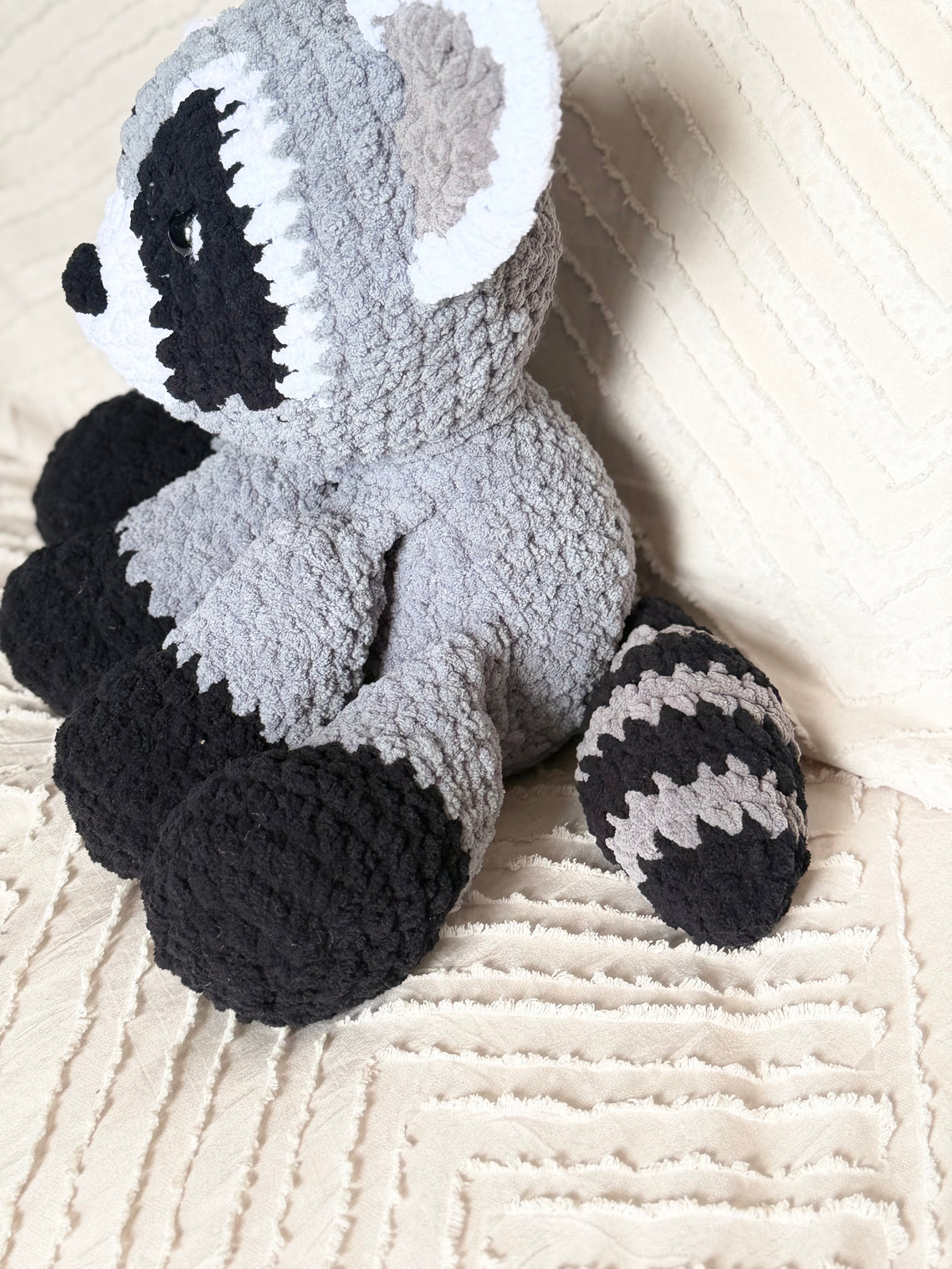 Handmade Crochet Raccoon Plushie