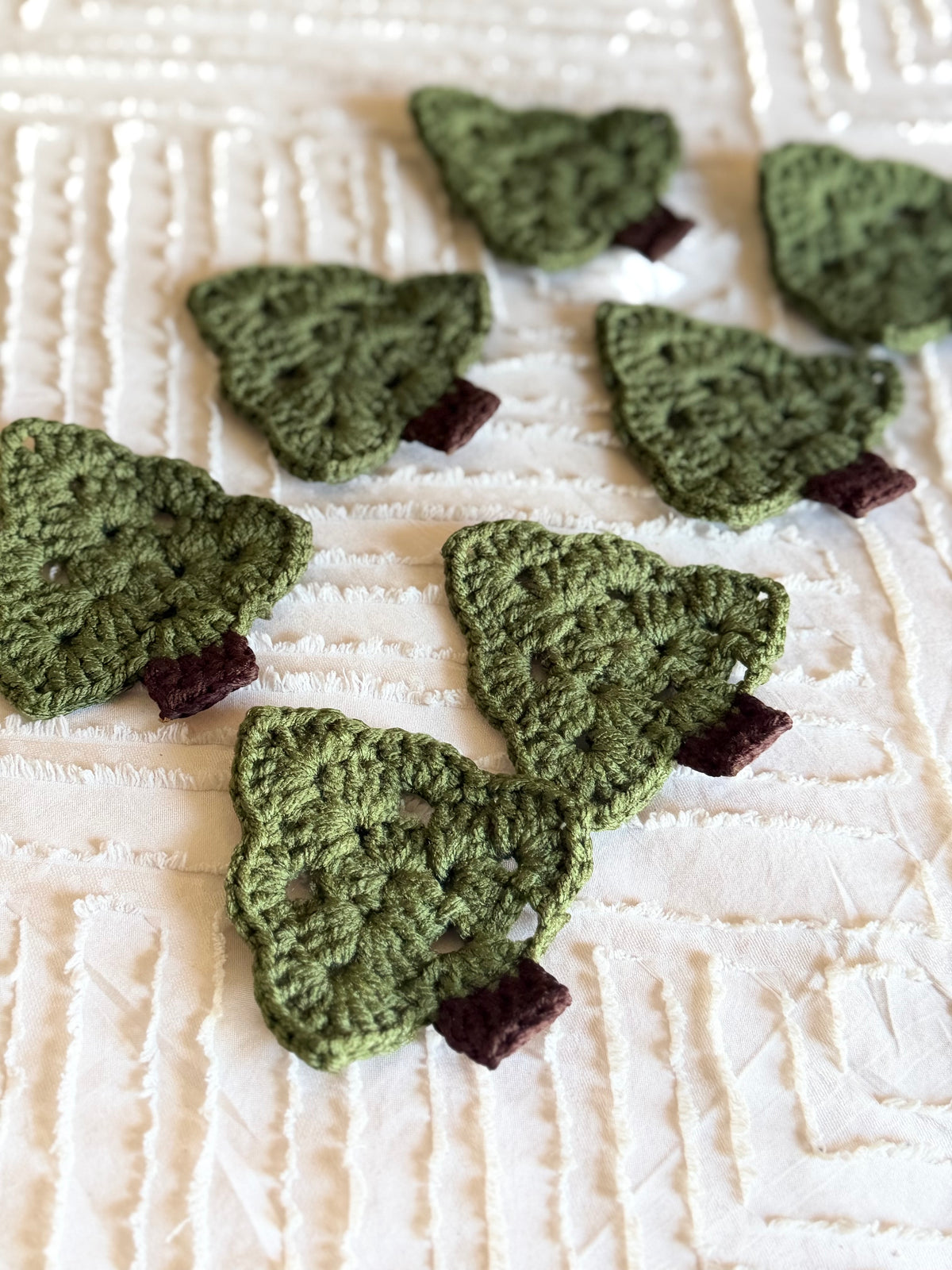 Handmade Crochet Christmas Trees – Rustic Farmhouse Holiday Decor