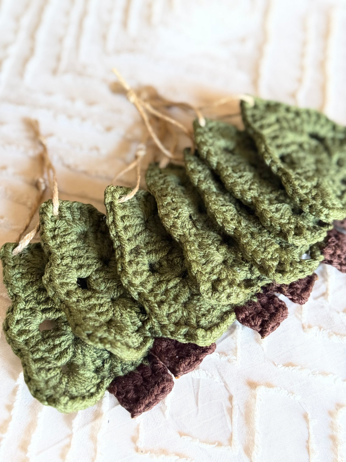 Handmade Crochet Christmas Trees – Rustic Farmhouse Holiday Decor