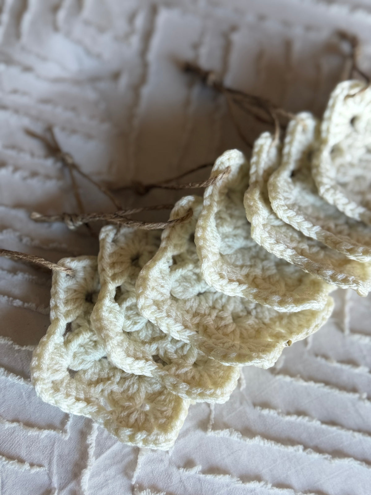 Handmade Crochet Star Christmas Ornaments – Ivory Cream Rustic Farmhouse Holiday Decor