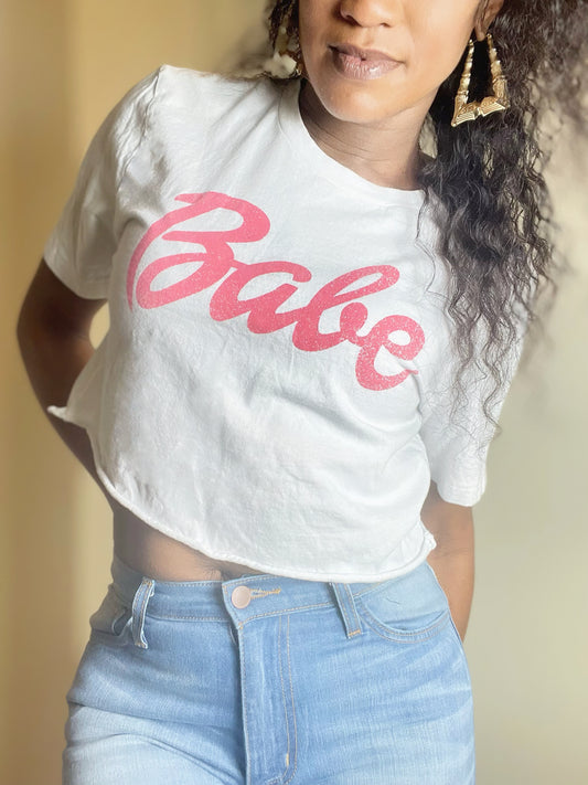 Babe Crop Top - Womens Fashion-Outfit Ideas-Street Wear- Concert Outfit-T-Shirt-BOSSED UP FASHION