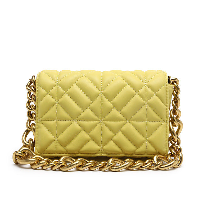 LUXURY LIFE Gold Chain Shoulder Handbag